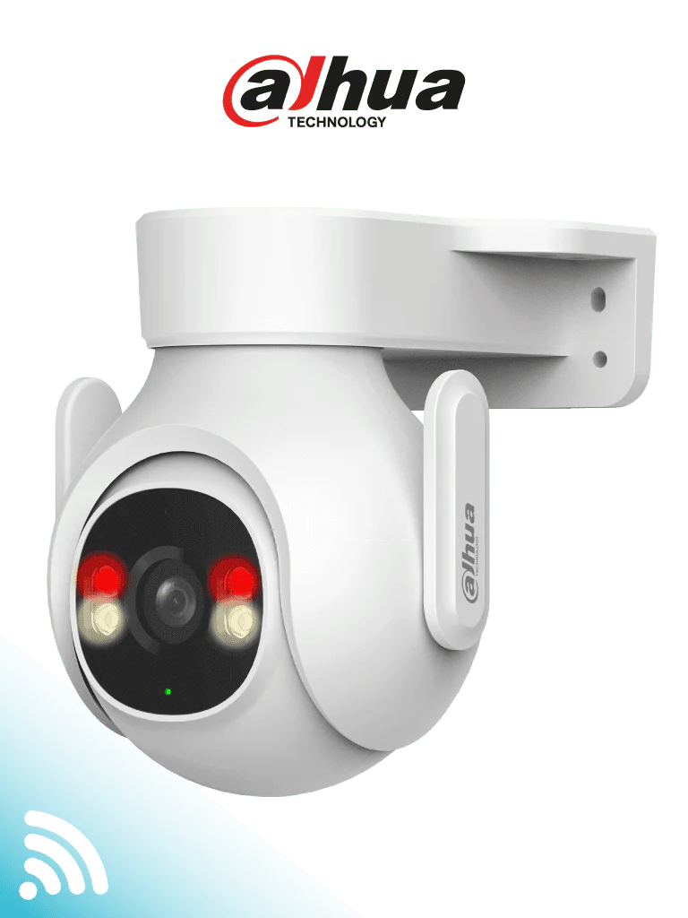 Cámara IP PT WiFi de 3 Megapíxeles con audio bidireccional (micrófono y altavoz), micrófono, altavoz, sirena de 110 dB, WiFi 6, detección de personas y vehículos, IP65 y ranura MicroSD. DHT0060098 Picoo-A39T-DA - Dahua - DH-P3B-PV