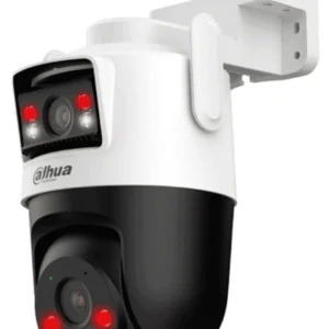 Cámara DAHUA IP PT Wifi Dual de 10 MP, 2 Lentes de 5 MP cada uno (Fijo y PT), Iluminador Dual Inteligente/ IR de 50m, Micrófono y Altavoz Integrados, IA, Autotracking, Disuasión activa, Ranura MicroSD, IP66