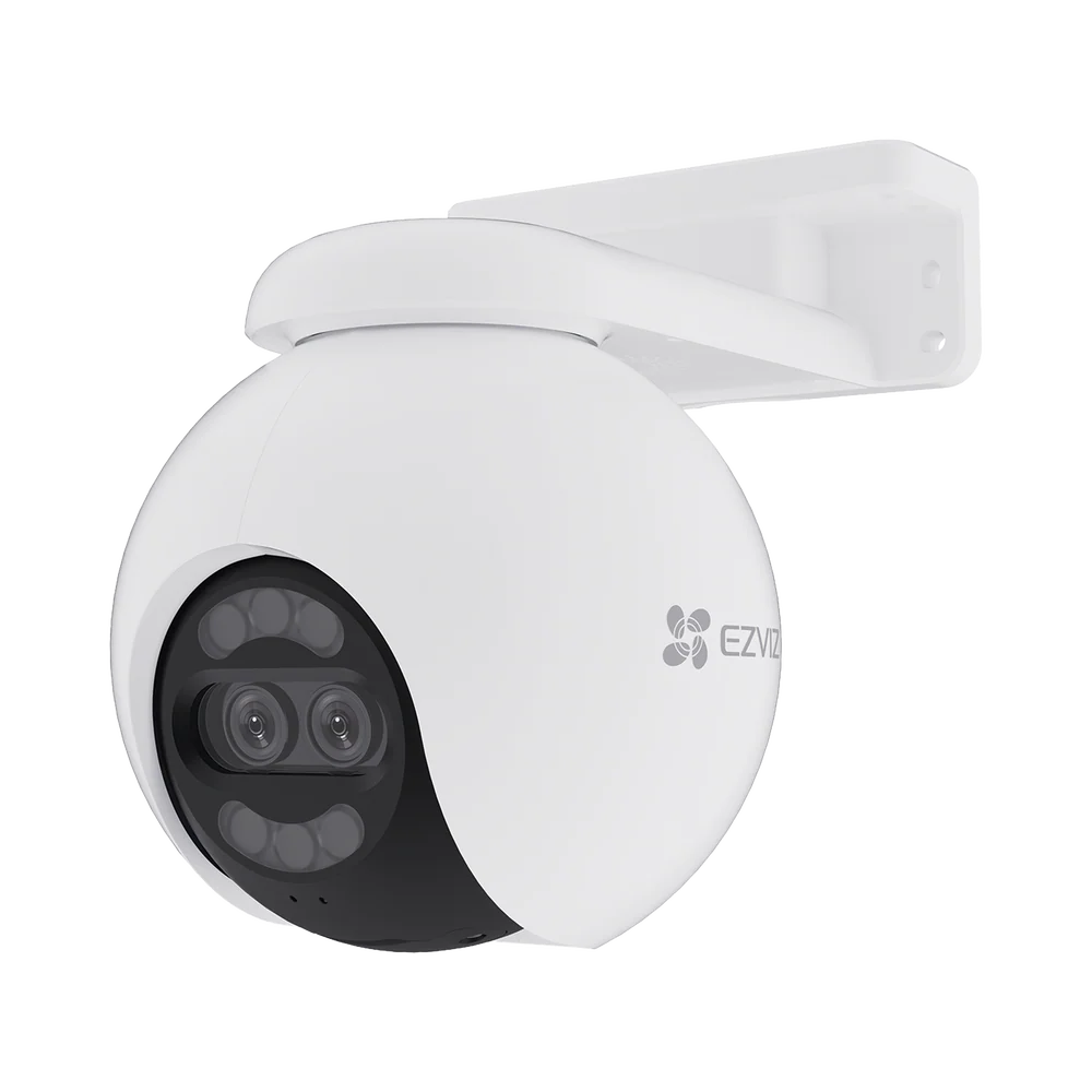 Cámara EZVIZ PT / Wi-Fi / Lente Dual / Panorámica 360° / Resolución 4K / Visión Nocturna ColorFULL / IA Detección de Humanos y Vehículos / Alarma con Sirena y Luz / IP65 - CS-H80X