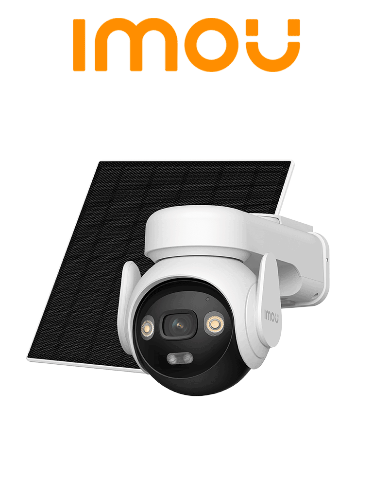 CAMARA IMOU AOV PT 5MP KIT AM Grabación continua durante 365 días (AOV) Batería de duración ilimitada Conexión dual 4G+Wi-Fi Detección humana con IA Imagen 3K UHD
