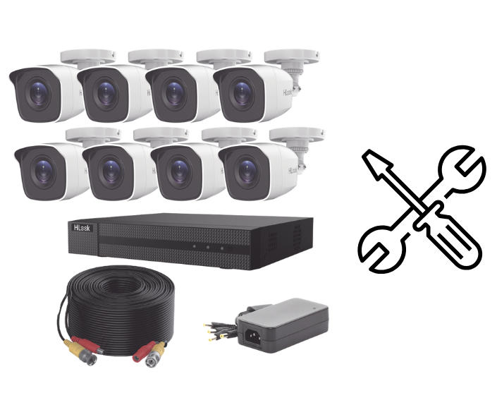Servicio de instalación KIT 8 cámaras cableadas