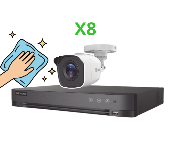 Servicio de limpieza/mantenimiento a kit de 8 cámaras