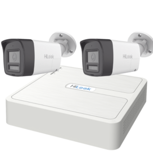 KIT 2 Cámaras Bala TURBOHD 2 Megapíxel (1080p) / Lente 2.8 mm / 30 mts IR EXIR + 20 mts Luz Blanca / Micrófono y Bocina Integrado / Exterior IP67 / Metal / dWDR