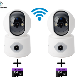 KIT 2 Cámaras doble lente 4mp| Wifi | autoseguimiento| Detección de movimiento| audio de 2 vías | uso en interior