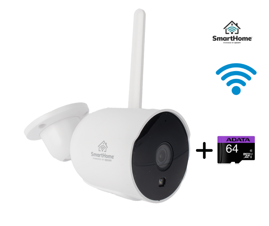 CAMARA BALA IP 2MP| WIFI | AUDIO DE 2 VIAS| ALMACENAMIENTO EN MICROSD| LENTE DE 4MM | ANGULO DE APERTURA 90 GRADOS IP65
