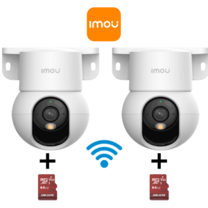 KIT 2 Cámaras IMOU Ranger Mini 5MP Cámara IP Domo Motorizado WiFi de 5MP con IA, autotracking, audio bidireccional, sirena y micrófono integrados.