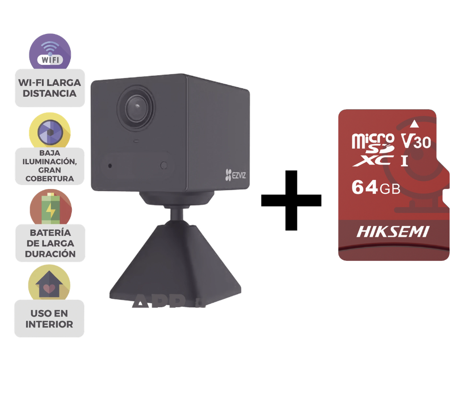 Mini Cámara IP Wi-Fi / Con Batería Recargable (Cero Cables) / 2 Megapíxel / Uso en Interior / Audio de Dos vías / Grabación en la Nube / Base Magnética Para Adherirla a Superficies Metálicas