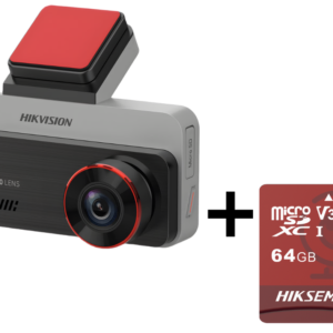 Dashcam de Doble Lente Hikvision AE-DC2328-C200S(2CH) / 2 Megapixel (1080p) Frontal e Interior / Gran Angular 128° / H.265 / Pantalla IPS 3" / WiFi / G-Sensor / Micro SD 256GB
