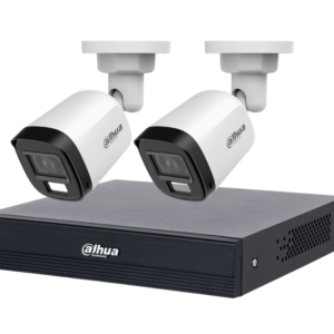 kit de 2 Cámaras DAHUA Bullet de 2 MP Serie Cooper/ Lente de 2.8 mm Apertura de Hasta 100°/ Iluminación Dual Inteligente 30 Mts IR y 20 Mts Luz Visible/ Micrófono Integrado/ Para Exterior