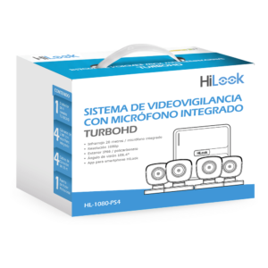 Kit 4 cámaras TurboHD 1080p Lite / DVR 4 canales / Audio por Coaxitron / 4 Cámaras Bala de Policarbonato con Micrófono Integrado