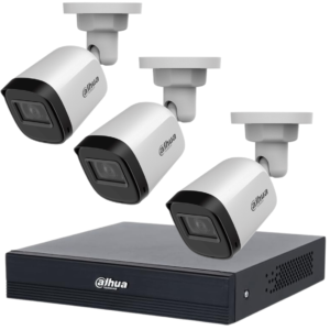KIT DE 3 CAMARAS DAHUA Bullet de 2 Megapíxeles/ Lente de 2.8 mm/ 30 Metros de IR/ 100 Grados de Apertura/ IP67